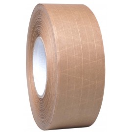 Bande papier kraft gommée armée de fibres de verre