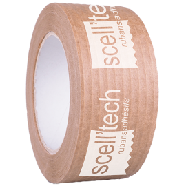 Ruban adhésif en papier kraft armé de fils imprimé 1 couleur