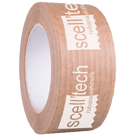 Ruban adhésif en papier kraft armé de fils imprimé 1 couleur