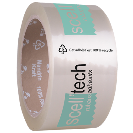 Scotch polyvalent, personnalisé, éco-responsable 100% recyclé et imprimé 2 couleurs