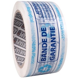 Pack ruban adhésif polypropylène écologique imprimés bande de garantie + 1 dévidoir 2