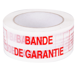 Ruban adhésif imprimé bande de garantie